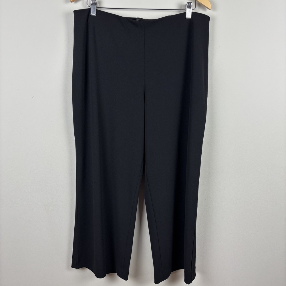 Express Trouser High Rise Pants Womens Large Black Solid Work Career Office New